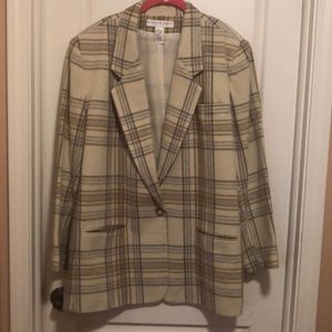 Kathryn Deene Plaid Blazer Size 26/28